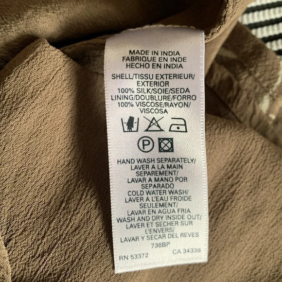 French Connection light brown silk skirt size 8 - Picture 9 of 10